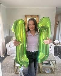 40 Inch Light Green 1 Balloon for First Birthday, 1st Number Balloons Birthday Decorations for Girl Kids Toddler Baby, One Giant Number 1 Balloon