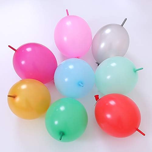 IN-JOOYAA 6 Inch Red Latex Link Balloon 100 Pcs Quick Linkable Balloon for Party Decoration