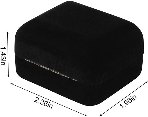 Velvet Metal Glossy with LED Jewelry Gift Box for Proposal, Engagement, Wedding - Easy to fit into Your Pocket or Handbag