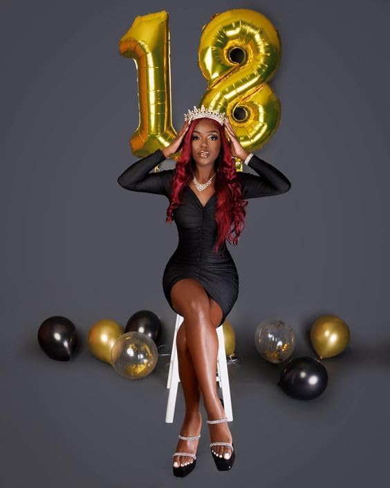Gold Number 8 Balloon 40 Inch, 8th Birthday Party Decorations for Children, Giant 8 Foil Balloon for Party Supplies