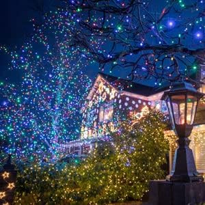 Dazzle Bright Fairy Lights Battery Operated, 20 FT 60 LED Silver Wire Waterproof Battery Operated String Lights, Christmas Decorations for Indoor Outdoor Bedroom Yard Decor, Multi-Colored