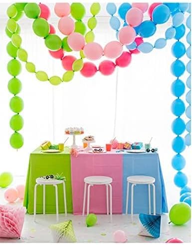 IN-JOOYAA 6 Inch Pearlescent Rose Gold Latex Link Balloon 100 Pcs Quick Link Balloons for Party Decoration