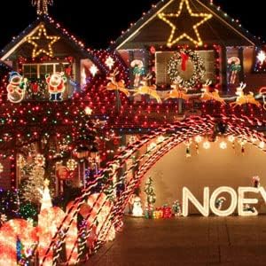 Dazzle Bright Fairy Lights Battery Operated, 4 Pack Total 80FT 240LED Silver Wire Waterproof Battery Operated String Lights, Christmas Decorations for Indoor Outdoor Bedroom Yard Decor, Red
