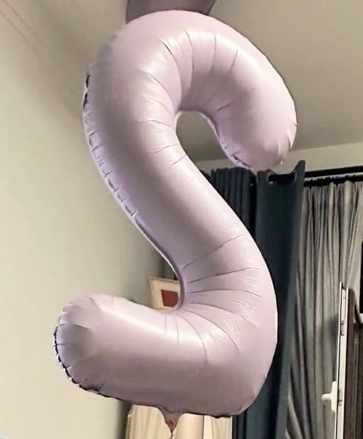 Lilac Number 1 Balloon for First Birthday 40 Inch, Lavender 1st One Number Balloons Birthday Decorations for Girl Boy Toddler Baby