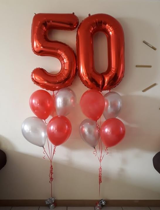 Red Number 9 Balloon 40 Inch, 9 Balloon Number, 9th Birthday Decorations, Red Party Supplies for Boys Girls