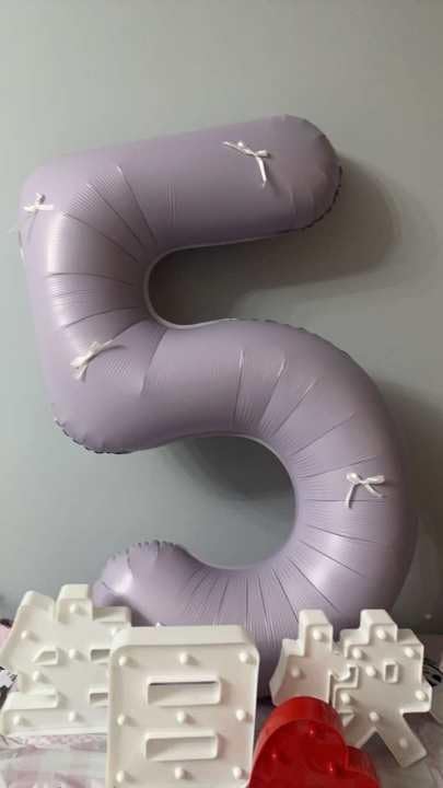 Lilac Number 9 Balloon 40 Inch, 9th Birthday Party Decorations for Children, Giant 9 Foil Balloon for Party Supplies