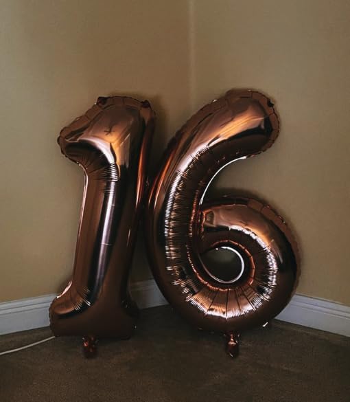 Coffee Brown 40 Inch 0 Number Balloons, 0 Decorations for 10 20 30 40 50 60 70 80 90 100 Birthday, Dark Brown Foil Giant Birthday Graduations Anniversary Party Balloon