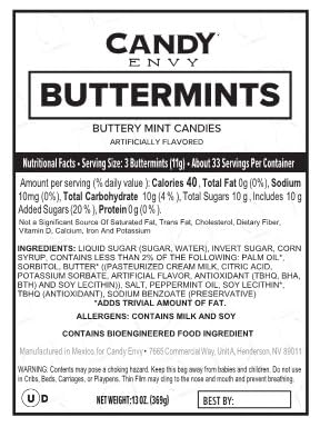 Candy Envy - Baby Girl Buttermints - 13 oz. Bag - 100 Individually Wrapped Candy Mints - Baby Shower Favors