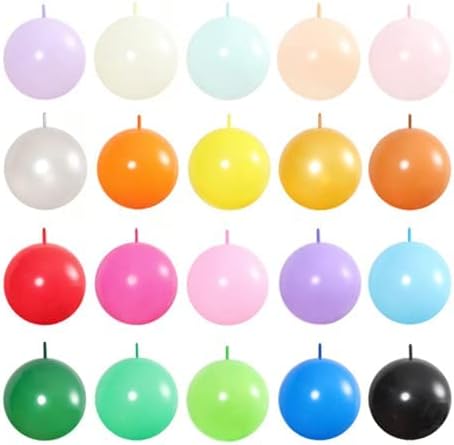 IN-JOOYAA 6 Inch Pearlescent Silver Latex Link Balloon 100 Pcs Quick Linkable Balloon for Party Decoration