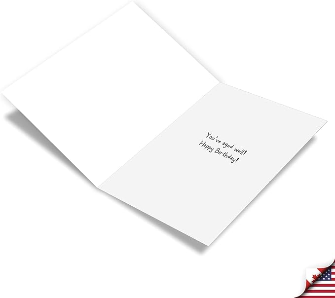 NobleWorks Hysterical Birthday Greeting Card with 5 x 7 Inch Envelope (1 Card) BdayCheese Aging C10299BDG
