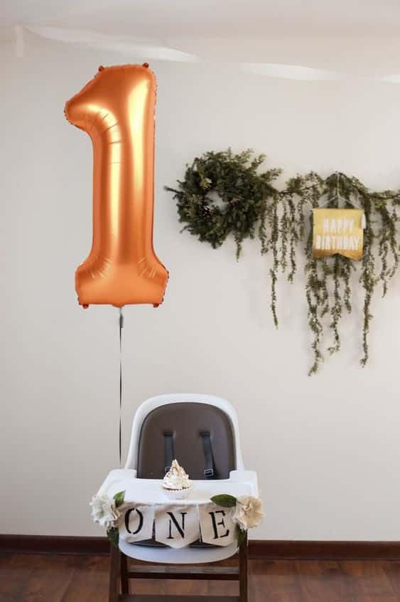 Orange Number 5 Balloon 40 Inch, 5th Birthday Party Decorations for Children, Giant 5 Foil Balloon for Party Supplies