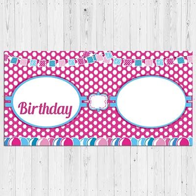 Happy Birthday Custom Vinyl Banner with Your Photos, Personalized Birthday Banner Sign for Children Newborn Baby Kids Celebration Backdrops Party Supplies Favors Props (Style-44, 8ft x 4ft)