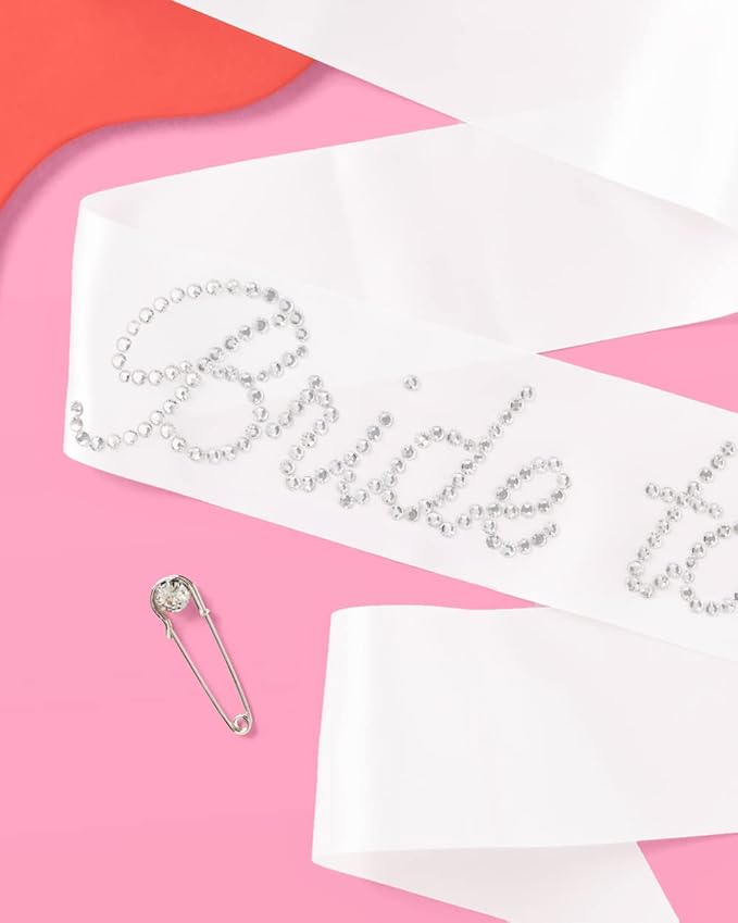 xo, Fetti Rhinestone Bride To Be Sash | Bachelorette Party Decorations, Bridal Shower Gift, Bridesmaid Favors