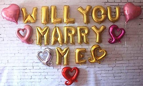 Glanzzeit 16 Inch Gold Balloons Decor Letters A to Z Numbers 0 to 9 for Wedding Prom Birthday Party (Letter E)