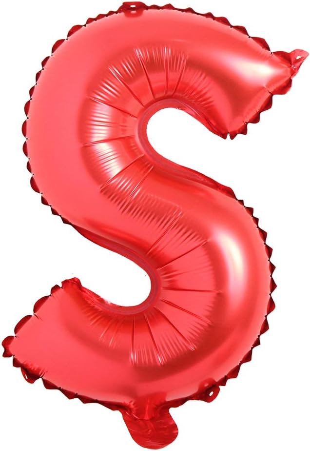 40 inch Red big size Number Letter alphabet Foil Helium Float Balloons Birthday Wedding Party Celebration decoration Air ball (40 INCH Red S)