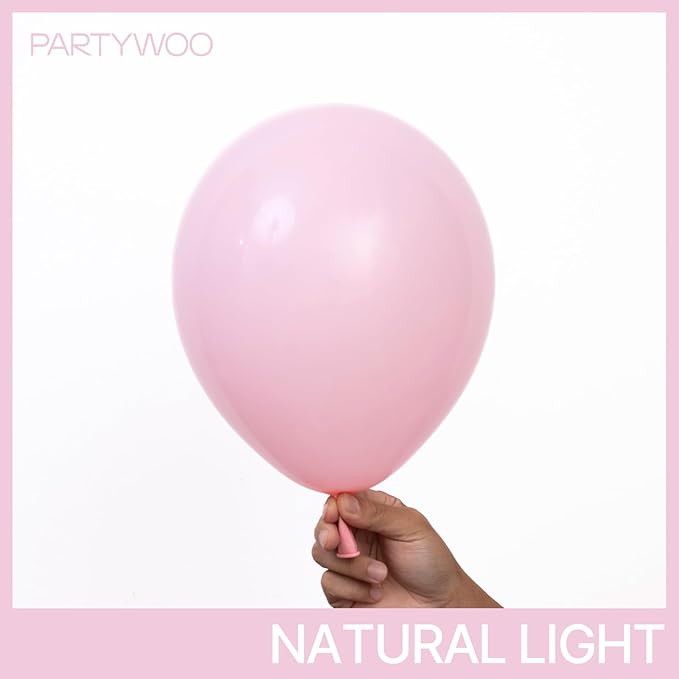 PartyWoo Light Pink Balloons 140pcs Different Sizes of 18 12 10 5 Inch Pastel Pale Baby Pink Balloon Arch Kit Garland for Baby Shower Bachelorette Bridal Shower Birthday Party Decorations Pink-Y48