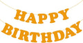 Orange Happy Birthday Banner Birthday Party Decorations Sign Birthday Backdrop Party Supplies Happy Birthday Bunting Banner for Kids Adults