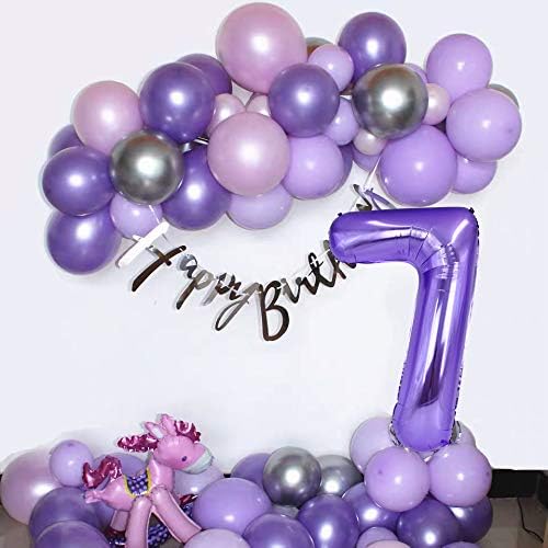 TONIFUL 40 Inch Purple Large Numbers Balloon 0-9 Birthday Party Decor,Foil Mylar Big Number Balloon Digital 1 for Birthday Party,Wedding, Bridal Shower Engagement Photo Shoot, Anniversary