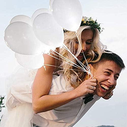40pcs LED Light Up White Balloons by ALUNME Non Flashing Party Wedding balloon Lights Long Standby Time for Dark Party Supplies,Wedding Decorates