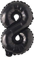 Black 28 inch Letter Balloons Alphabet Number Balloons Foil Mylar Party Wedding Bachelorette Birthday Bridal Baby Shower Graduation Anniversary Celebration Decoration (Can not Float) (28 inch Black 8)