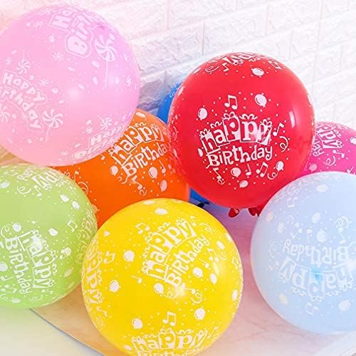 Happy Birthday Balloons 52 Pcs Colorful Latex Balloons with "Happy Birthday" Printed for Kids Birthday Party Decoration