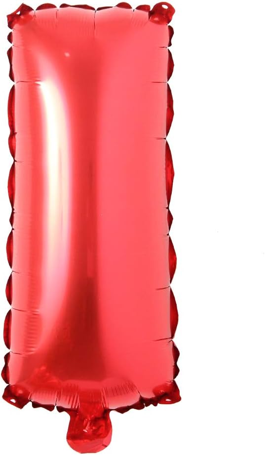 40 inch Red big size Number Letter alphabet Foil Helium Float Balloons Birthday Wedding Party Celebration decoration Air ball (40 INCH Red I)