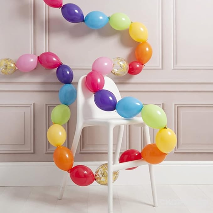 Link Balloons Pink 6 Inch Latex Quick Linkale Balloon 160 Pcs for Birthday, Halloween, Christmas, Party Festival Decorations