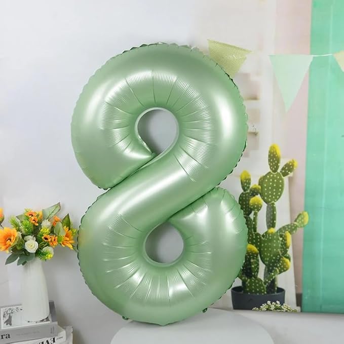 2 Numbers Balloon 40 Inch Olive Green Two Balloon Number Birthday Decor, 2nd 12 21st Party Celebration Decorations Graduations Wedding Baby Shower