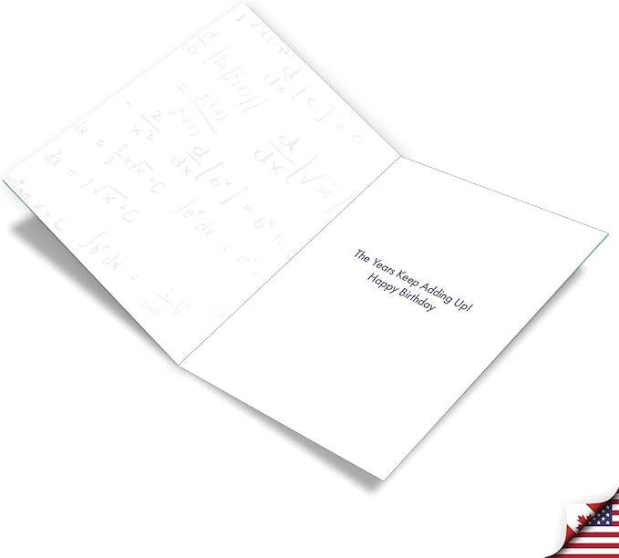 NobleWorks Jumbo Funny Birthday Greeting Card 8.5 x 11 Inch with Envelope (1 Pack) Oversize Jumbo Bday No Calculus J2101BDG