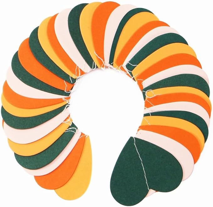 Pink Green Orange Party-Decorations Heart-Garland - 52ft Little Cutie Baby Shower Hanging Decoration Streamers Banner,Wedding Bridal Shower Birthday Spring Summer Fall Autumn Decor Panduola
