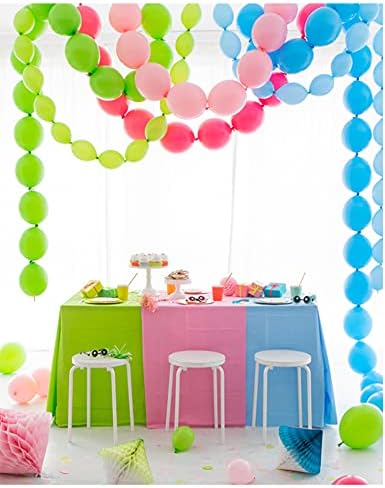 IN-JOOYAA 100 Pcs Clear Link Balloons 6 Inch Quick Linking Balloons for Birthday Wedding Party Decorations
