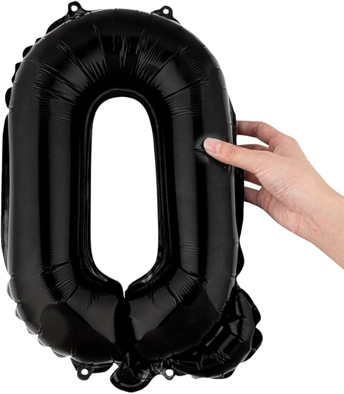 Restaurantware-Balloonify 16 Inch Letter Balloon, 1 Alphabet Party Balloon - Letter Q, Self-Sealing, Black Foil Mylar Finish, Hanging Loop, Decoration For Birthday, Wedding, Or Graduation