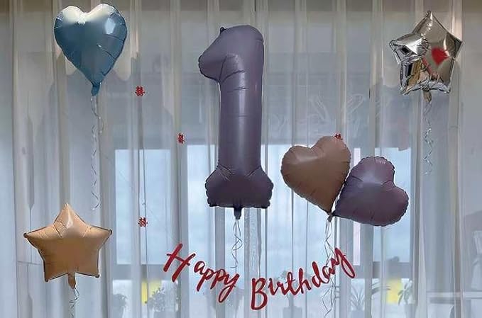 Lilac Number 4 Balloon 40 Inch, 4th Birthday Party Decorations for Children, Giant 4 Foil Balloon for Party Supplies