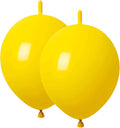 Link Balloons Yellow 12 Inch Latex Quick Linkale Balloon 160 Pcs for Birthday, Halloween, Christmas, Party Festival Decorations
