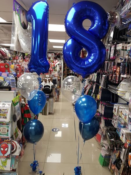 Night Blue Number 1 Balloon for First Birthday 40 Inch, 1st One Number Balloons Birthday Decorations for Girl Boy Toddler Baby