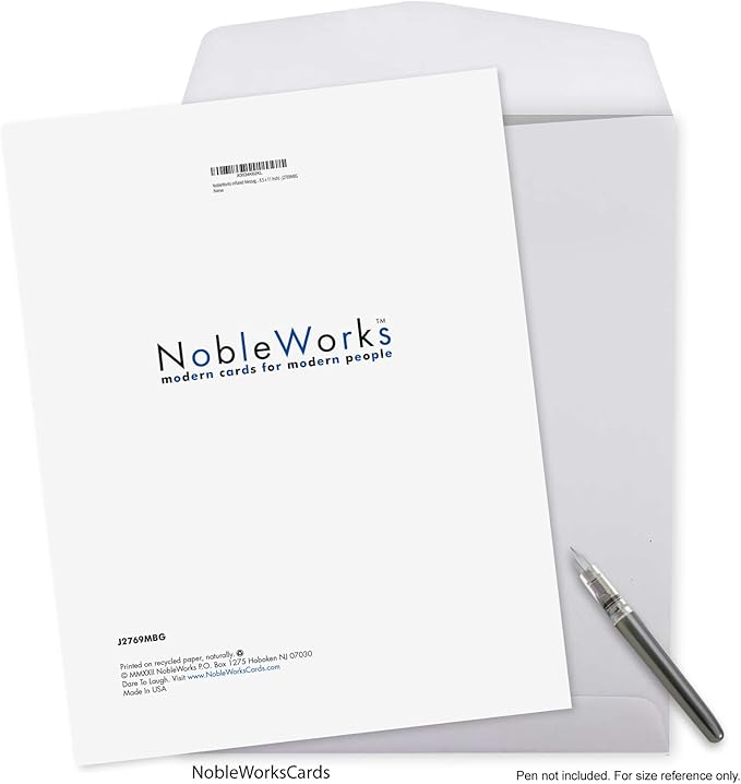NobleWorks - Milestone Birthday Card with Envelope (Letterhead 8.5 x 11 Inch) - Inflated Messages-101 (Not Actual Balloons) J2769MBG