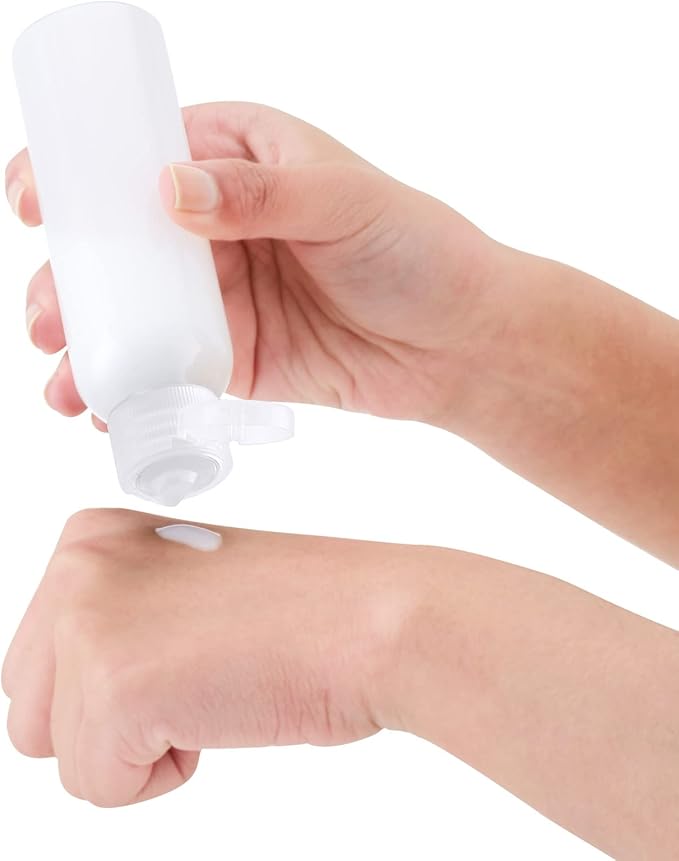 LISAPACK 3.4 oz Travel Bottles for Toiletries, Plastic Travel Size Containers for Shampoo Conditioner TSA Approved, Empty Small Squeeze for Lotion, Clear Leak Proof Mini Liquid Tube for Refillable