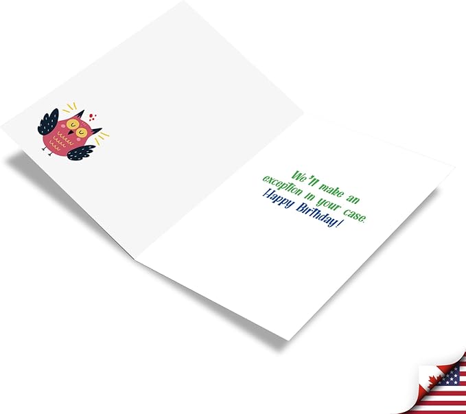 NobleWorks - Funny Happy Birthday Note Card with Envelope (4.63 x 6.75 Inch) - Bday Greeting Card for Women and Men - Congrats Bday Celebration Notecard - Age and Wisdom C9565BDG