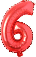 40 inch Red big size Number Letter alphabet Foil Helium Float Balloons Birthday Wedding Party Celebration decoration Air ball (40 INCH Red 6)