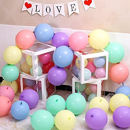 IN-JOOYAA 6 Inch Macaron Blue Latex Link Balloon 100 Pcs Quick Linkable Balloon for Party Decoration