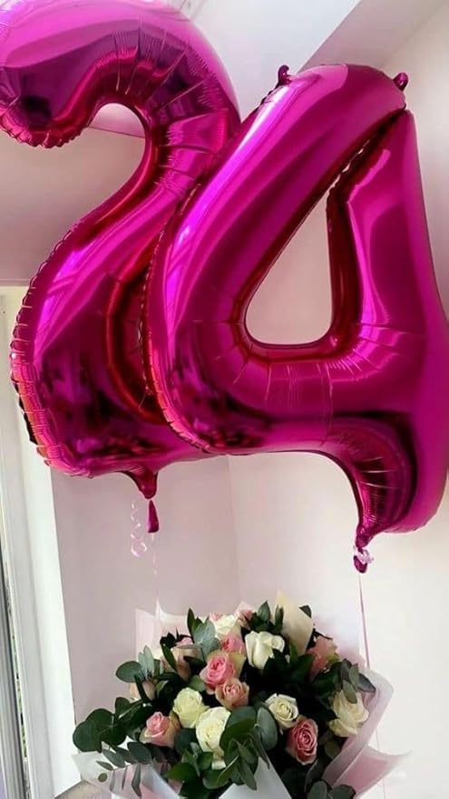 40 Inch Hot Pink Numbers 9 Balloon, Balloons Decorations for 9 19 90 Birthday Party, Engagement, Wedding, Graduations, Photo Shoot Supplies