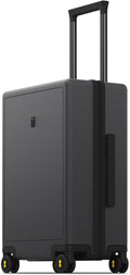 LEVEL8 Rolling Carry on Luggage Airline Approved, Carry-on Suitcases with Wheels, Lightweight Luminous Textured Luggage for Men Women, Tsa Lock, 20 Inch, Dark Grey