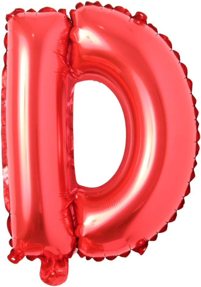 40 inch Red big size Number Letter alphabet Foil Helium Float Balloons Birthday Wedding Party Celebration decoration Air ball (40 INCH Red D)