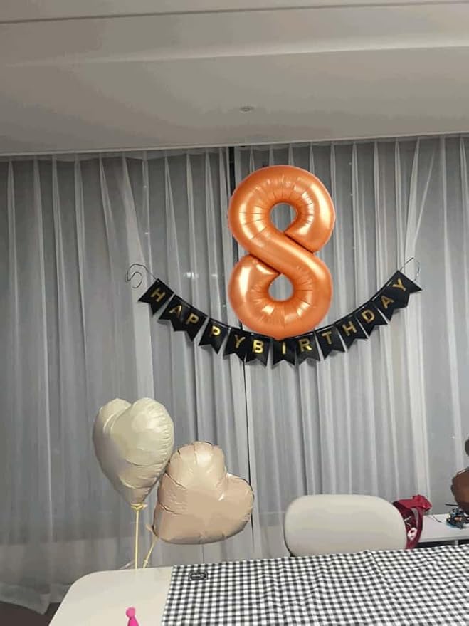 Orange 9 Balloon, Number Balloon 40 Inch, Orange Party Decorations, Giant Birthday Decorations for 9th 19th 29th 90th, Number 9 Balloon