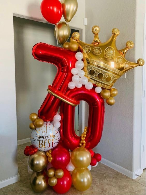 Red Number 11 Balloon 40 inch, 11 Number Balloons, 11th Red Birthday Decorations, 11 Year Old Girls Boys Party Supplies