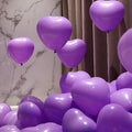 50 6-inch Purple Color Heart shaped Latex Balloons for Valentines Day,Propose Marriage,Wedding Party.