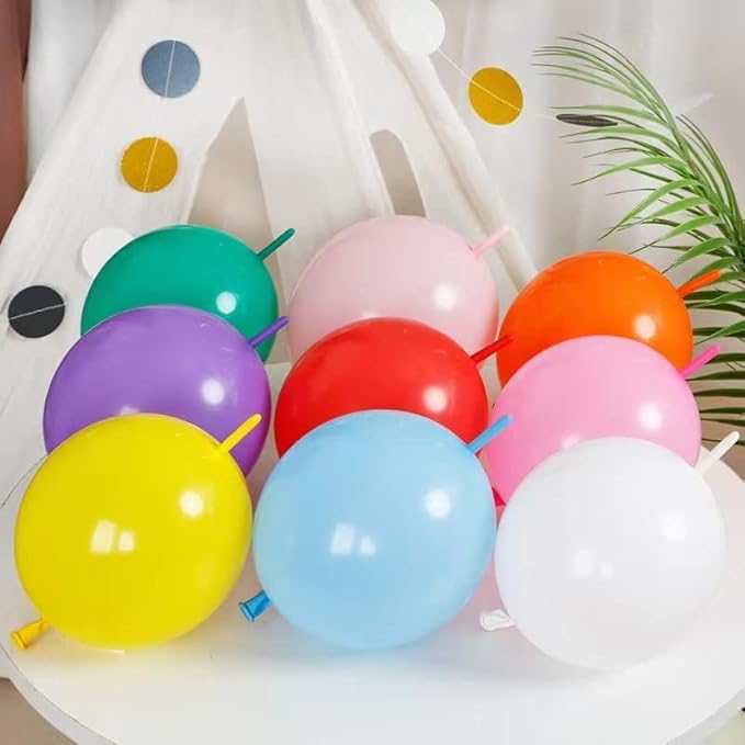 Link Balloons Red 6 Inch Latex Quick Linkale Balloon 160 Pcs for Birthday, Halloween, Christmas, Party Festival Decorations