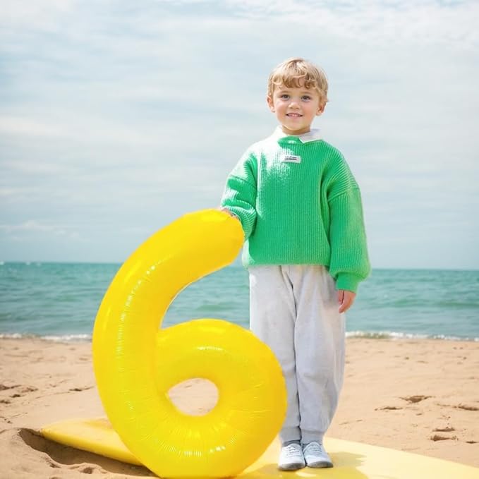 40 inch Yellow Number Balloon Giant Foil Helium Balloons Number 4 Balloon for 4th Birthday Party Decorations