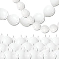 White Quick Link Balloons, 120PCS Linking Balloons for Making Balloon Wall Balloon Arch Balloon Chains, Pearl Balloons for Wedding Birthday Baby Shower Graduation Grad Party Decorations (6+10inch)
