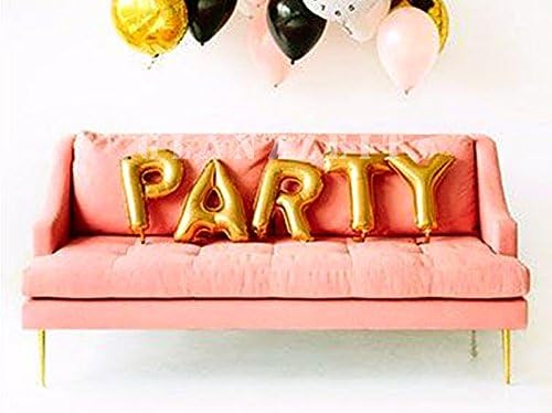 Glanzzeit 16 Inch Gold Balloons Decor Letters A to Z Numbers 0 to 9 for Wedding Prom Birthday Party (Letter P)